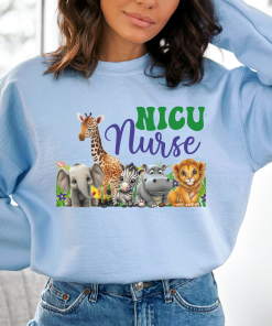 NICU Nurse Sweatshirt with Animals